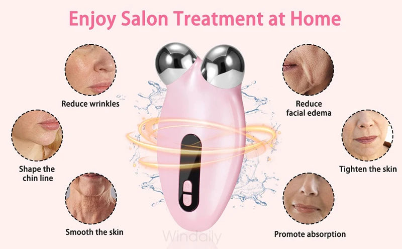EMS Facial Massager Roller Microcurrent Face Lifting Machine , Anti-Wrinkle Beauty Device