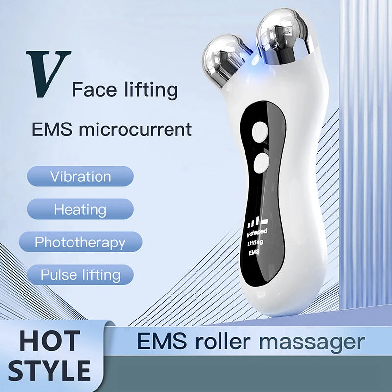 Portable Electric V-Face Lift Roller Massager ,Facial Lifting Skin ,Tighten Massage Beauty Device