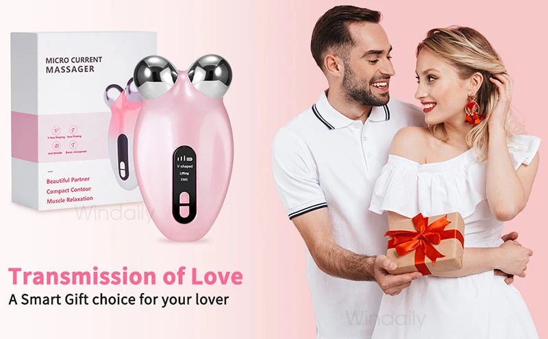EMS Facial Massager Roller Microcurrent Face Lifting Machine , Anti-Wrinkle Beauty Device