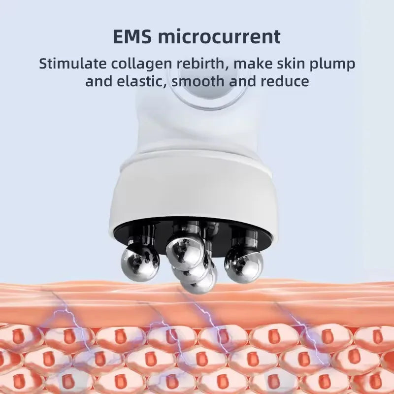3-in-1 RF Heating EMS Facial Roller Massager