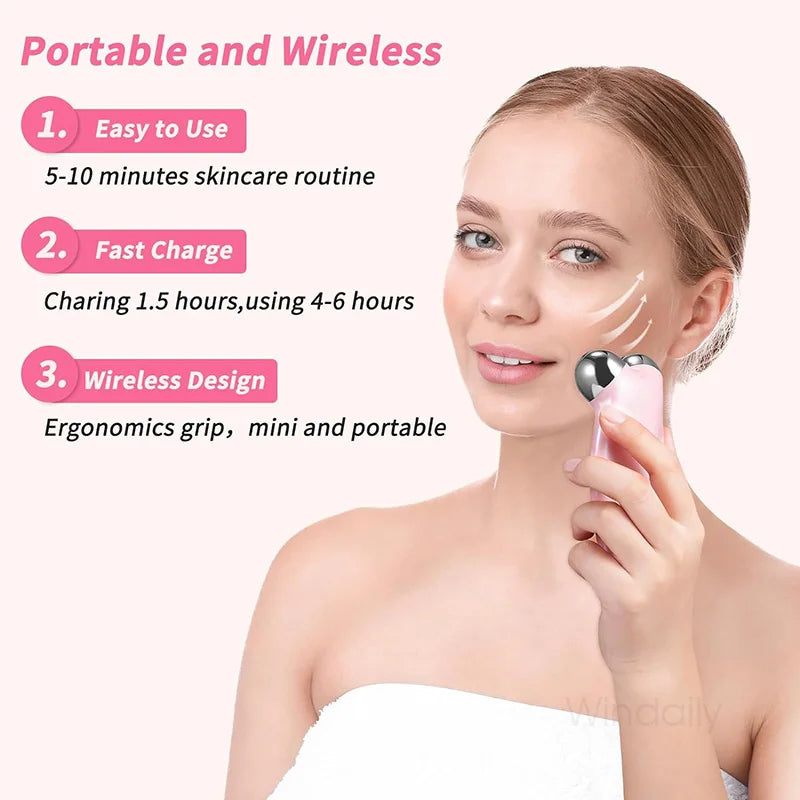 EMS Facial Massager Roller Microcurrent Face Lifting Machine , Anti-Wrinkle Beauty Device