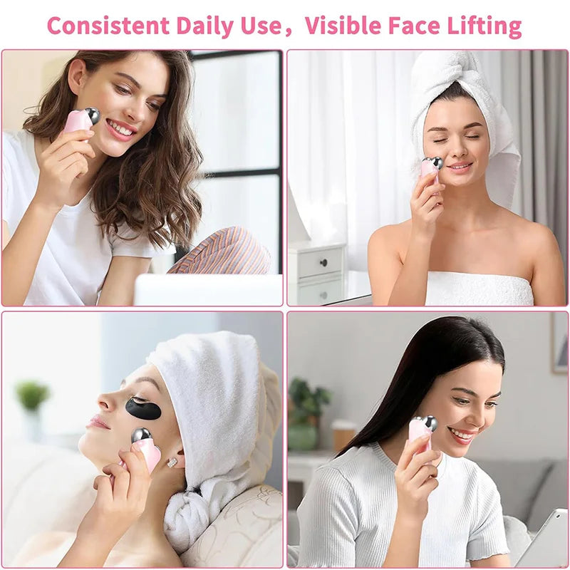 EMS Facial Massager Roller Microcurrent Face Lifting Machine , Anti-Wrinkle Beauty Device
